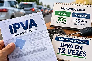 Contribuinte propõe parcelamento do IPVA em até 12 vezes e pede debate na Alems