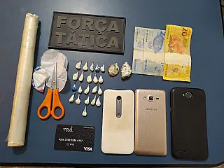 Nova Andradina - Força Tática prende jovem por tráfico de drogas