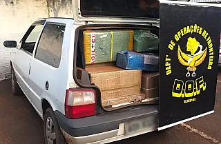 DOF apreende dois veículos com mercadorias ilegais na MS-156 em Caarapó