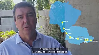 Eduardo Riedel fala sobre a ferrovia que irá ligar Maracaju ao porto de Paranaguá