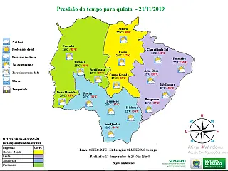 Quinta-feira nublada e máxima pode chegar aos 38°C