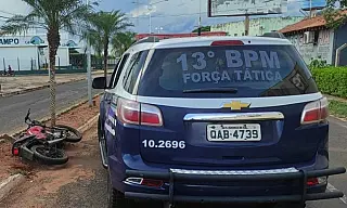 Em Paranaíba, Polícia Militar prende homem por furtar motocicleta, portar maconha e direção perigosa
