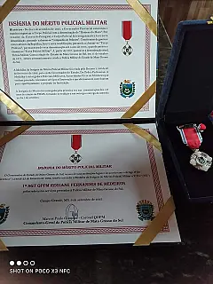 1° Sgt QPPM REGIANE foi agraciada com a Medalha Insígnia do Mérito