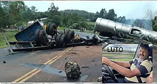 Motorista de Caarapó morre em acidente no Paraná entre dois caminhões