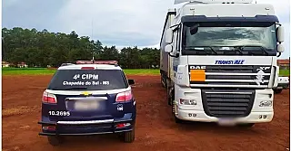 PM recupera carreta em que o motorista sequestrado  foi liberado em Cassilândia
