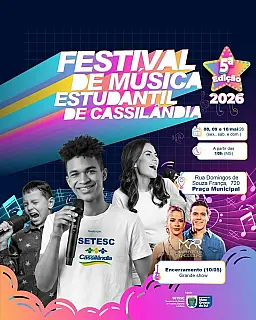 Festival estudantil movimenta Cassilândia com três dias de música e show nacional