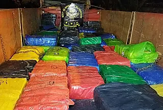 Maconha encontrada em carga de arroz pesou quase oito toneladas