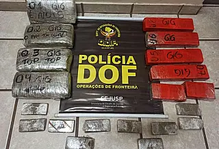 Jovem é preso em ônibus transportando maconha e haxixe