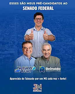 José Natan confirma apoio a Nelsinho Trad e Reinaldo Azambuja para o Senado