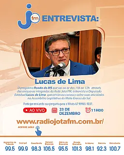 Lucas de Lima será entrevistado ao vivo no Ronda do MS