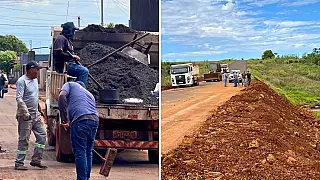 Sidrolândia realiza reparos em ruas e estradas rurais após chuvas