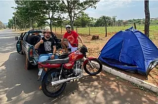 Morador de Caarapó e amigo viajam para Goiânia em Pampa e colecionam "sufocos"