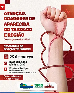 Campanha de doação de sangue mobiliza população em Aparecida