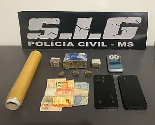 Jovem de 19 anos é preso por tráfico de drogas em Aparecida do Taboado