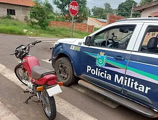Operação Boas Festas: PM recupera motocicleta furtada em Aparecida do Taboado