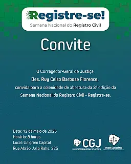 Semana Nacional do Registro Civil é lançada em Campo Grande com foco na cidadania