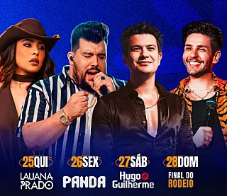 Ficcap 2026 anuncia shows de Lauana Prado, Panda e Hugo & Guilherme em Santa Fé do Sul