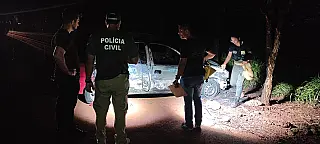Três suspeitos de homicídio após corpo carbonizado são presos em Rio Brilhante