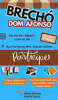 Brechó Dom Afonso foi realizado e neste sábado em Aparecida doTaboado