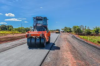 MS-444 começa a ser pavimentada no trecho urbano de Selvíria