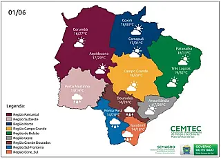 Previsão é de tempo firme nesta quarta-feira