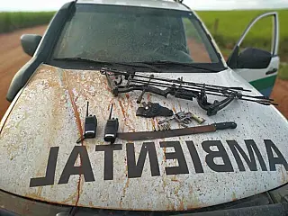 NOVA ANDRADINA: Caçadores são presos com arco e flecha profissionais