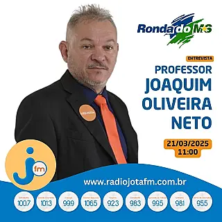 O Programa "Ronda do MS" desta sexta-feira (21) entrevistará o Professor Joaquim Oliveira Neto