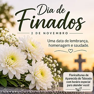 Floriculturas de Aparecida do Taboado terão horário especial para o Dia de Finados