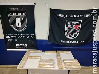 PM intercepta mulher com 10 quilos de maconha em ônibus, acompanhada de filha pequena