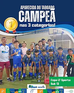 Escolinha de Futsal de Aparecida do Taboado conquista três títulos na 1ª Copa LT Sports