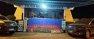 Carga de entorpecente avaliada em 4 milhões de reais é apreendida pela Polícia Militar Rodoviária em