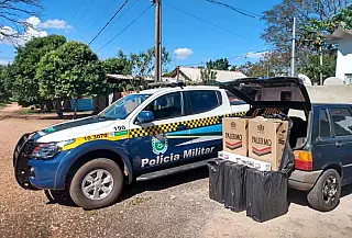 Polícia apreende 250 pacotes de cigarros contrabandeados