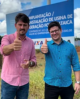 Prefeito José Natan realiza visita técnica à usina fotovoltaica de Itaquiraí