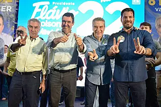 PL mira 70% dos votos para Flávio Bolsonaro em MS