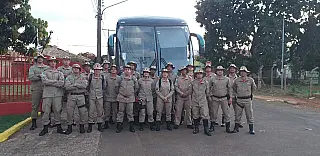 Bombeiros foram para o Pantanal auxiliar no combate aos incêndios florestais