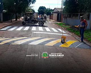 Sidrolândia reforça sinalização de trânsito em escolas para aumentar segurança