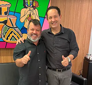 Walter Carneiro Júnior recebe Carlos Bernardo para diálogo sobre fortalecimento do MS