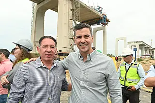 Gerson acompanha comitiva de MS em visita técnica às obras da Ponte Bioceânica