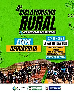 Deodápolis terá Cicloturismo Rural com 40km