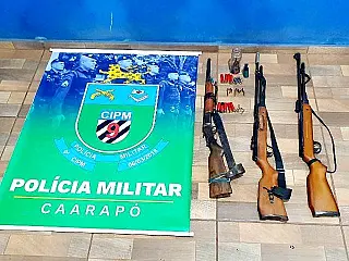Homem é detido com varias armas em Caarapó