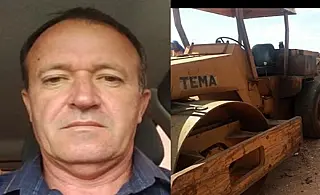 Homem que foi prensado por rolo compactador trabalhava para o vereador Gilson da COHAB de Aparecida
