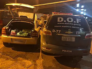 Veículo com mais de 200 quilos de maconha foi apreendido pelo DOF  em Caarapó