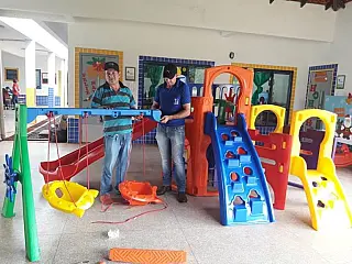 Angélica - CEI Cantinho do Céu recebe parquinho