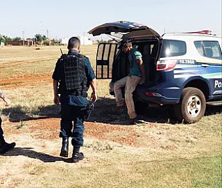 Homem é preso após tentar furtar fios de energia no loteamento Bonanza