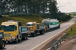Equipamento de 300 toneladas segue para megafábrica de celulose em Inocência