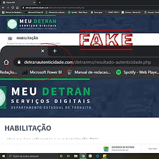 Detran-MS alerta para nova tentativa de golpe com site clonado