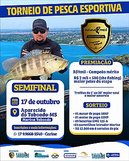 Torneio de pesca terá semifinal em Aparecida do Taboado