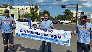 Sanesul faz campanha de conscientização sobre o uso racional da água em Corumbá