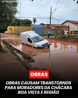Obras causam transtorno aos moradores da chácara boa vista