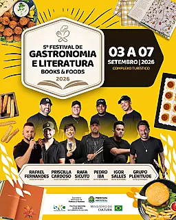 Books & Foods 2026 será realizado em setembro em Santa Fé do Sul